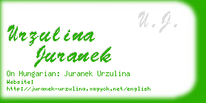 urzulina juranek business card